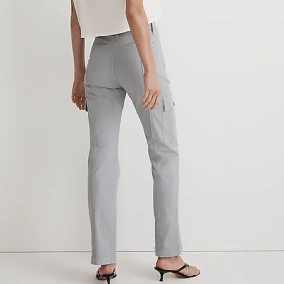 NWT Madewell Garment-Dyed 90s Straight Cargo Pant Grey Size 33 High Rise Stretch - Picture 12 of 12